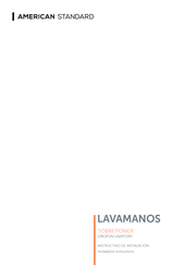American Standard LAVAMANOS Installation Instructions Manual
