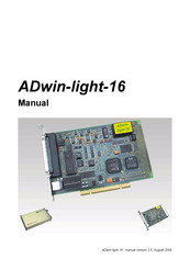 Jäger ADwin-light-16 Manual
