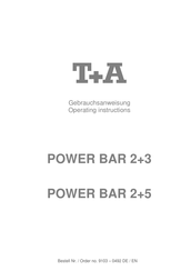 T+A POWER BAR 2+5 Operating Instructions Manual