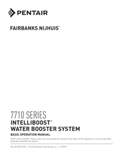 Pentair FAIRBANKS NIJHUIS INTELLIBOOST 7710 Series Operation Manual