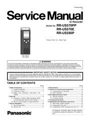 Panasonic RR-US570PP Service Manual