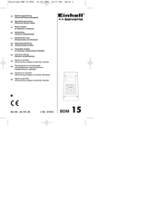 EINHELL BDM 15 Operating Instructions Manual