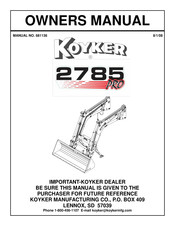 Koyker PRO 2785 Owner's Manual