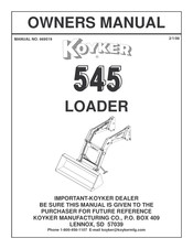 Koyker 545 Owner's Manual