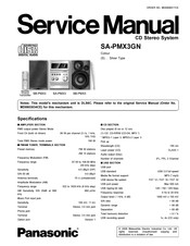 Panasonic SA-PMX3GN Service Manual