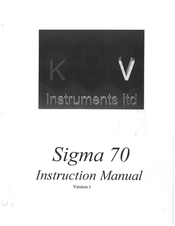 KSV Sigma 70 Instruction Manual