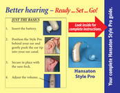 Hearing Help Express Hansaton Style Pro Complete Manual