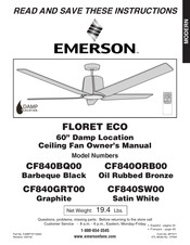Emerson FLORET ECO CF840BQ00 Owner's Manual