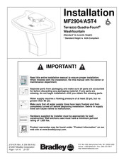 Bradley MF2904/AST4 Installation Manual