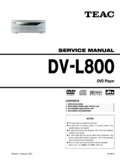 Teac DV-L800 Service Manual