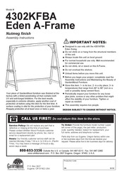 Garden Wood Furniture Eden A-Frame 4302KFBA Assembly Instructions Manual