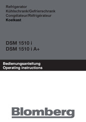 Blomberg DSM 1510 i Operating Instructions Manual