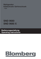 Blomberg SND 9680 X Operating Instructions Manual
