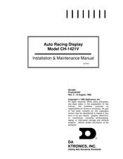 Daktronics CH-1421V Installation & Maintenance Manual