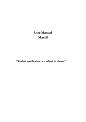 Maxell Maxtab 7 User Manual