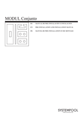 Porcelanosa SYSTEMPOOL MODUL Conjunto Pre-Installation And Installation Manual