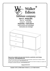 Walker Edison AH62CMC Assembly Instructions Manual