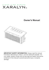 Xaralyn Optimyst Owner's Manual