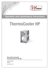 IV Produkt ThermoCooler HP 150 Operation And Maintenance Instructions
