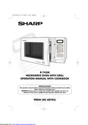 Sharp R-743M Operation Manual With Cookbook