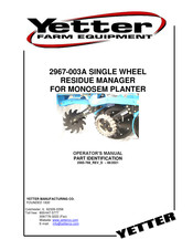Yetter 2967-003A Operator's Manual