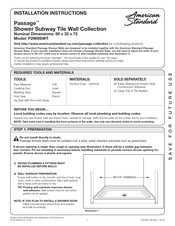 American Standard Passage Subway P2969SWT Installation Instructions Manual