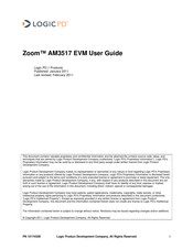 Logic PD Zoom AM3517 EVM User Manual