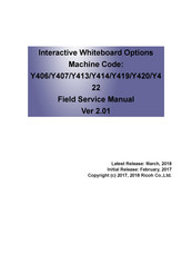 Ricoh Y413 Field Service Manual
