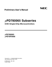 NEC mPD78F0066 Preliminary User's Manual