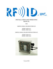 RFID 4000 Series Installation And Operating Manual