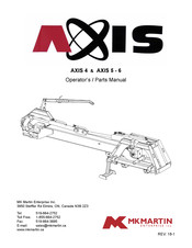MK Martin AXIS 4 Operator's & Parts Manual