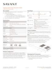 Savant Smart Host Rack Mountable Quick Reference Manual