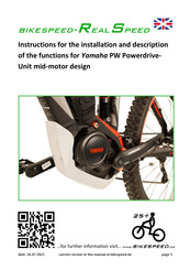 Bikespeed bikespeed-RealSpeed bikespeed-RS Instructions For The Installation And Description Of The Functions