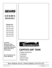 Sears Kenmore 390.291656 Owner's Manual