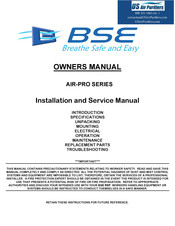 BSE Air-Pro Series Owner's Manual