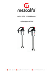 Metcalfe Rapimix 500 Operating Instructions Manual
