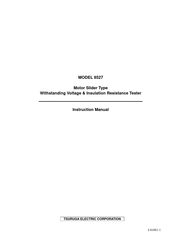 Tsuruga 8527 Instruction Manual