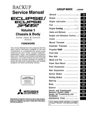 Mitsubishi Eclipse 1992 Service Manual