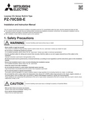 Mitsubishi Electric PZ-70CSB-E Installation And Instruction Manual