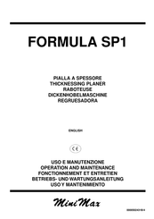 MiniMax FORMULA SP1 Operation And Maintenance