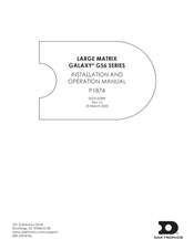 Daktronics LARGE MATRIX GALAXY GS6 Series Installation And Operation Manual