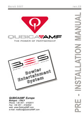 QubicaAMF Bowler Entertainment System Installation Manual