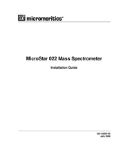 Micromeritics MicroStar 022 Installation Manual