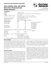 System Sensor 2412TH Installation And Maintenance Instructions