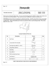 Thomasville Messina 523125 Assembly Instructions Manual