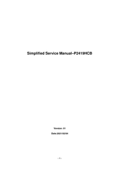 Dell P2419HCB Simplified Service Manual