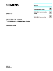 Siemens SIMATIC ET 200SP CM 1xDALI Programming Manual