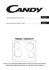 Candy CH64CCTT Instruction Manual