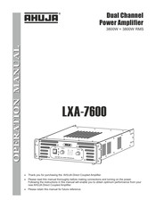 Ahuja LXA-7600 Manual
