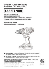 Craftsman 125.DD20A Operator's Manual